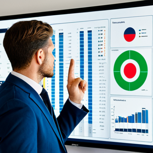 Home 23 A professional sports marketing analyst, fully clothed in a modest business suit, intently examining complex data visualizations on a large screen in a modern, clean office. The screen displays graphs, charts, and fan segmentation maps, with subtle nods to a Dutch Eredivisie football club. The background subtly features elements of a football stadium. The analyst is in a natural, focused pose. High-quality professional photograph, realistic, perfect anatomy, correct proportions, natural body proportions, well-formed hands, proper finger count, fully clothed, appropriate attire, professional dress, safe for work, appropriate content, family-friendly.
