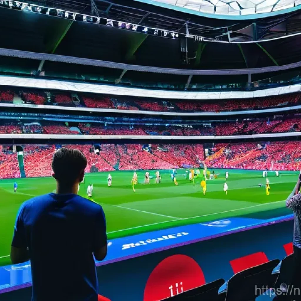 스포츠마케팅 관련 컨퍼런스 리뷰 - **Digital Fan Engagement: Immersive AR/VR Experience at a Stadium**
"A vibrant and futuristic sp...