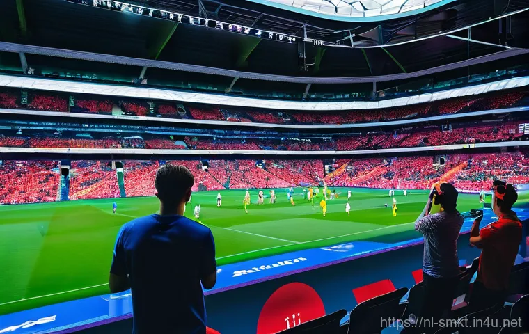 스포츠마케팅 관련 컨퍼런스 리뷰 - **Digital Fan Engagement: Immersive AR/VR Experience at a Stadium**
"A vibrant and futuristic sp...